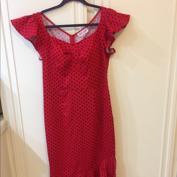 Darling polka dot dress size M - Picture 1 of 3